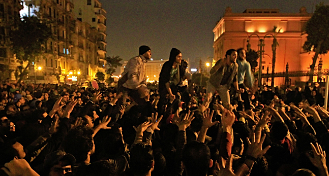 Demonstranter i Egypten.
