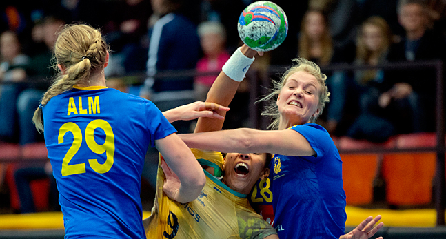 Sverige vann mot Brasilien.