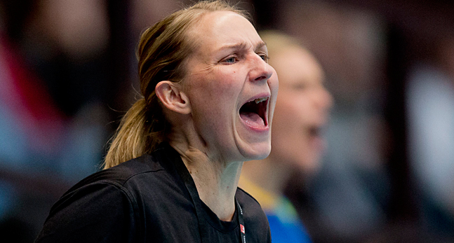 Sveriges tränare Helle Thomsen.