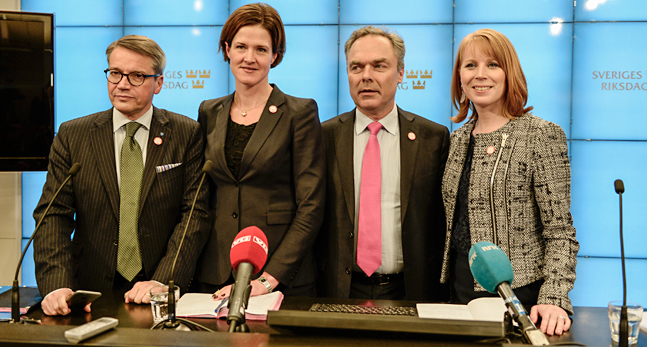 Ledarna för partierna i Alliansen