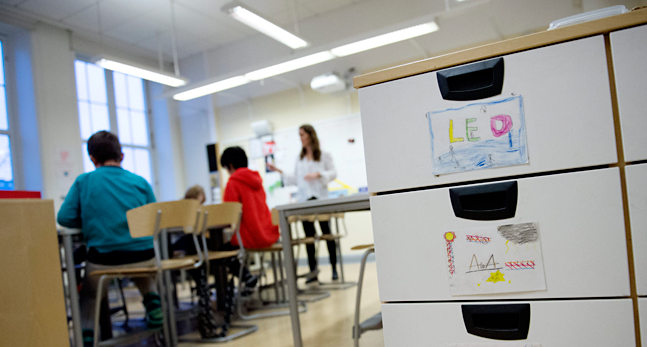 Elever i ett klassrum