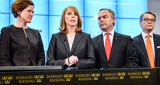 Ledarna för partierna i Alliansen
