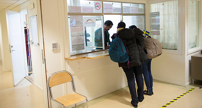 Flyktingar på Migrationsverket