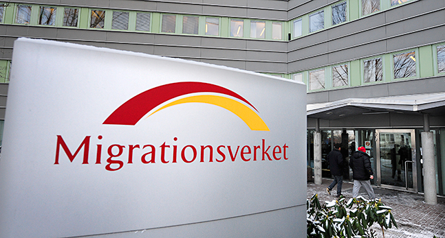Migrationsverkets hus i Solna i Stockholm