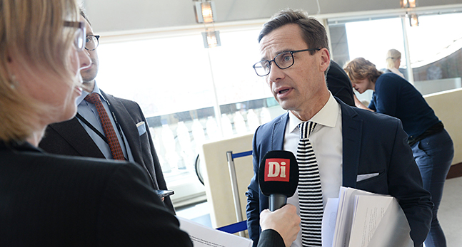 Ulf Kristersson, Moderaterna, blir intervjuad