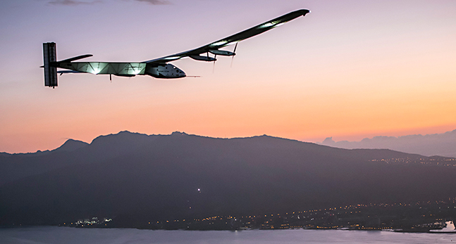 Det soldrivna flygplanet Solar Impulse