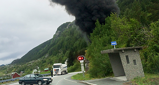 Brand i tunnel