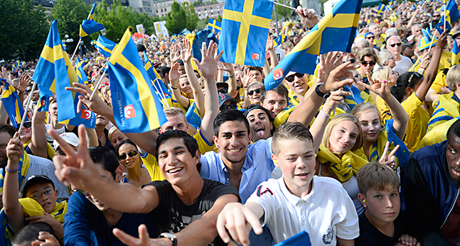 folk i Kungsträdgården