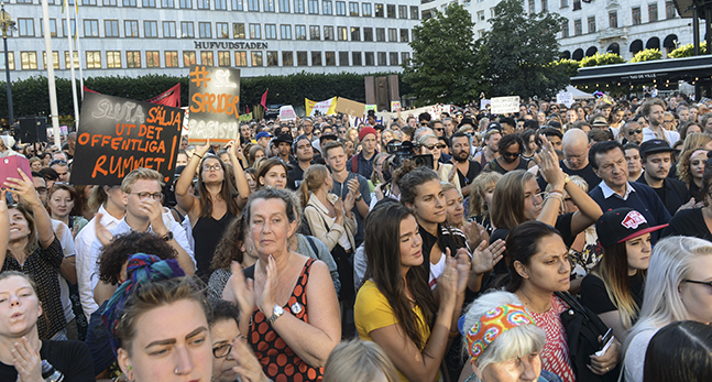 demonstration i Stockholm