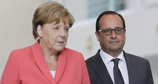 Angela Merkel och Francois Hollande.
