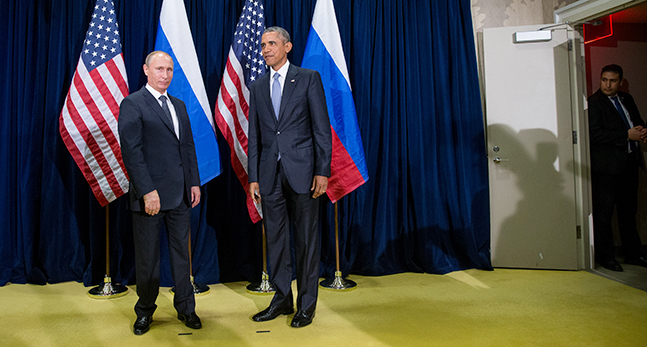 Vladimir Putin och Barack Obama.