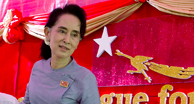 Aung San Suu Kyi.