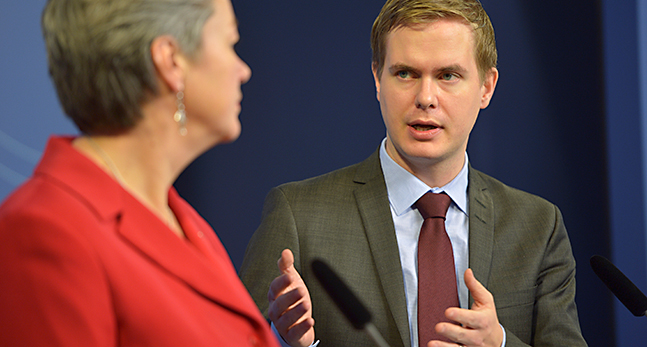 Ylva Johansson och Gustav Fridolin.