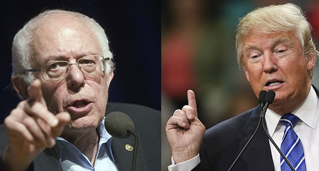 Bernie Sanders och Donald Trump