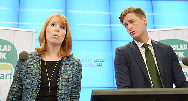 Annie Lööf och Emil Källström
