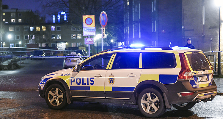 En polisbil i Rosengård