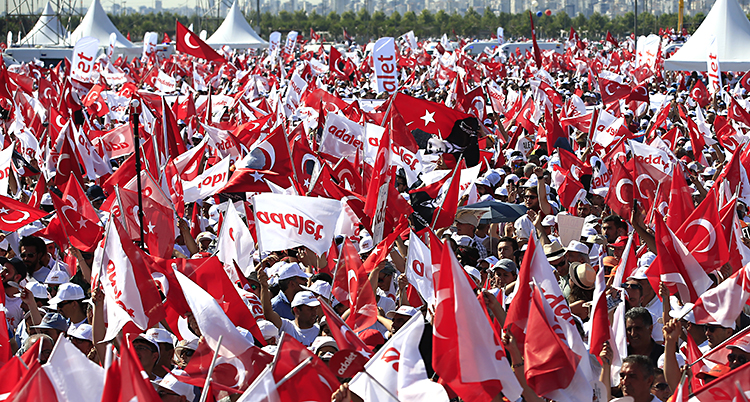 demonstranter i Turkiet