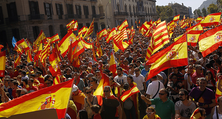 Många demonstrerade i Barcelon