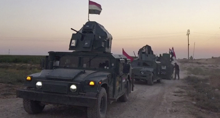 Iraks soldater på väg mot Kirkuk