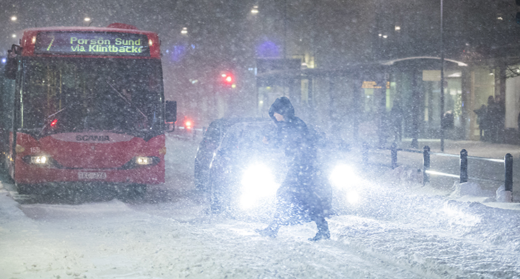 Snöoväder i Luleå