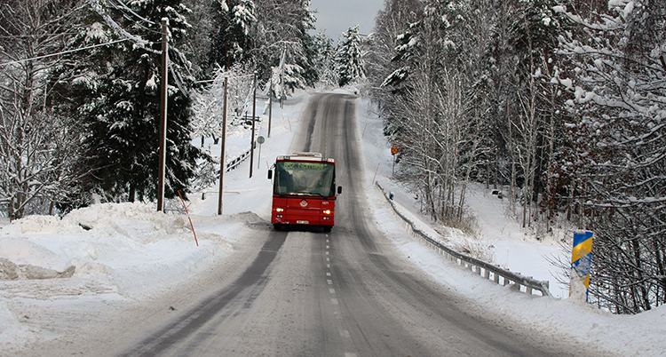 En buss på väg