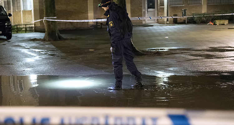 En polis i Malmö.