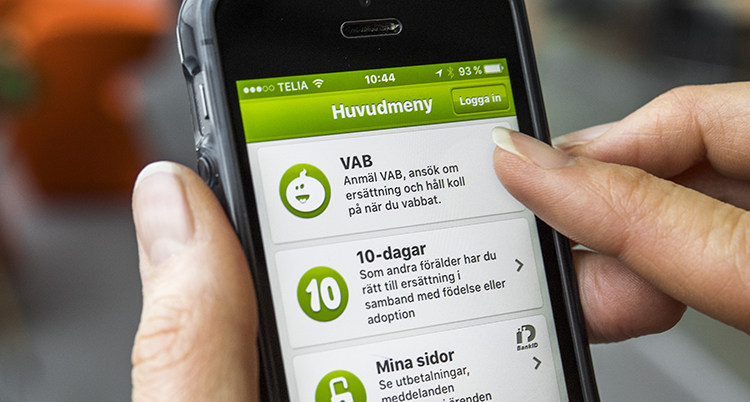 En person rapporterar vård av sjukt barn