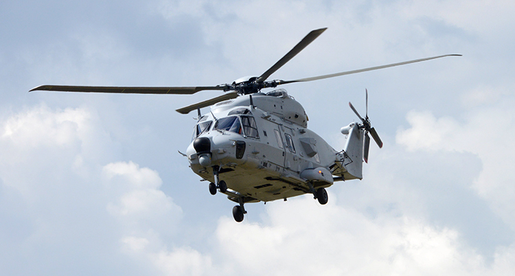 En av försvarets helikoptrar