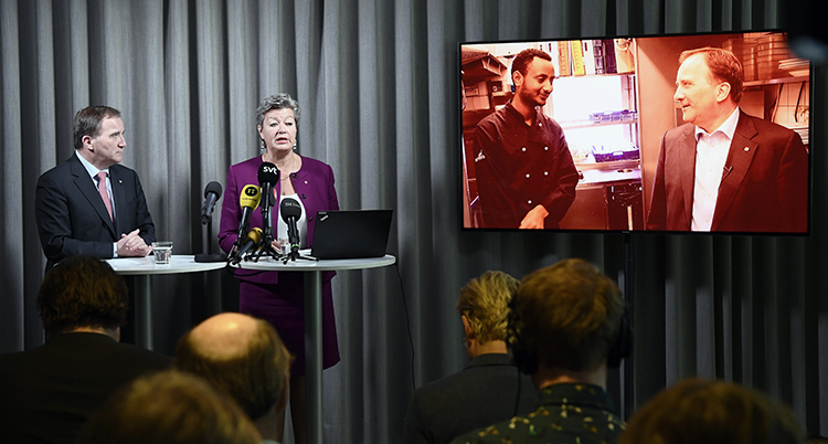 Stefan Löfven och Ylva Johansso