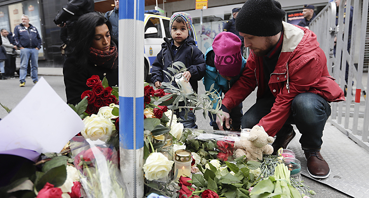 blommor på Drottninggatan