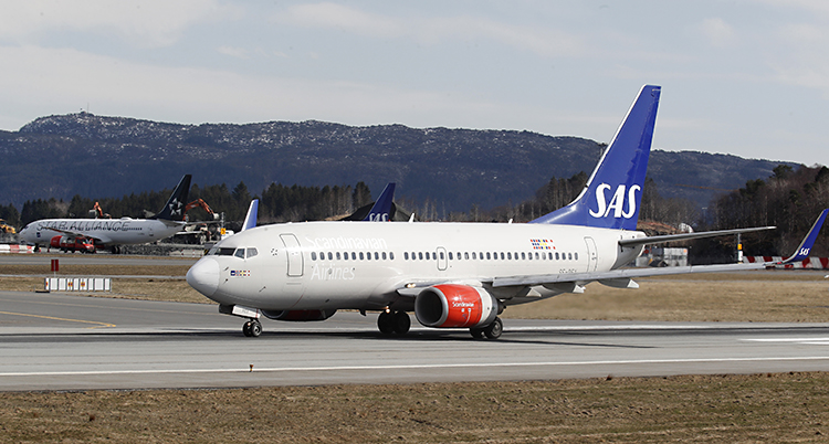 Ett av SAS flygplan