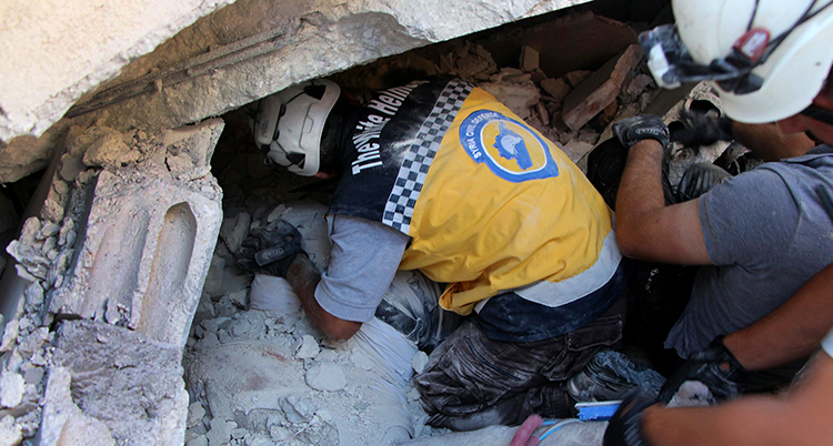 Räddningsarbetare i Syrien