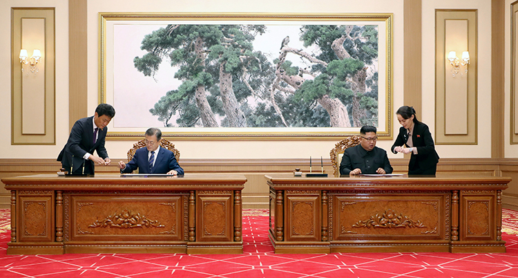 Sydkoreas och Nordkoreas ledare hade möte