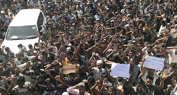Rohingyerna protesterar