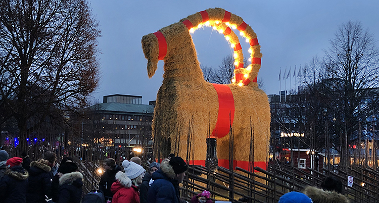 Julbocken i Gävle.