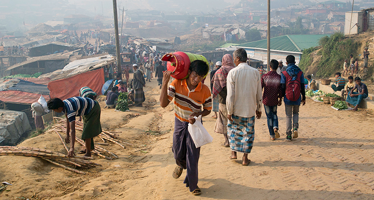 En rohingyer som flytt.
