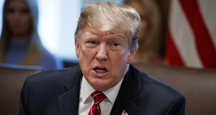Trump ser arg ut. En närbild