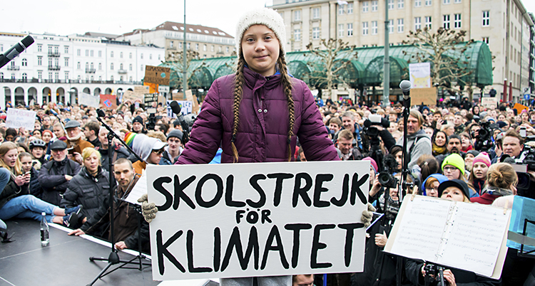 Greta Thunberg strejkar för klimatet