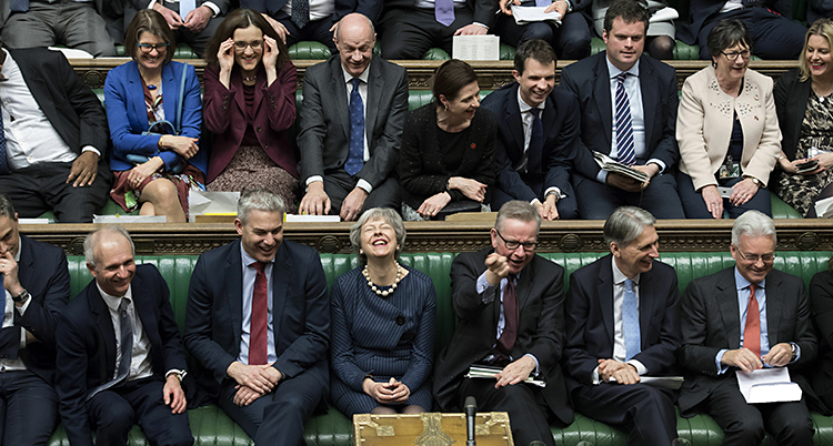 En bild från Storbritanniens riksdag
