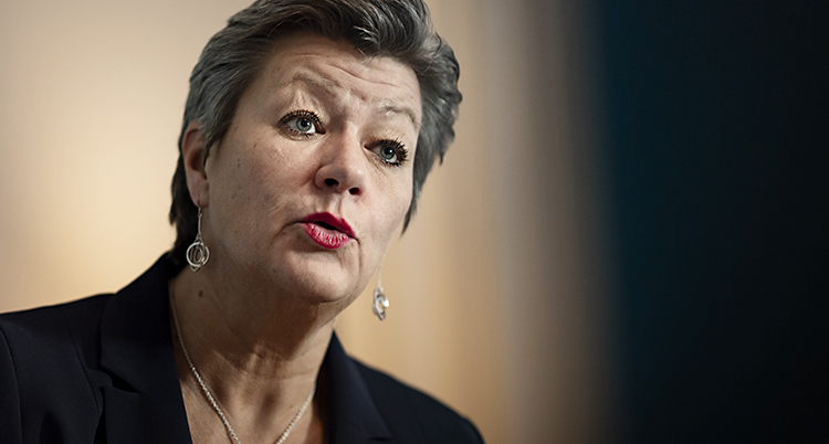 Ministern Ylva Johansson.