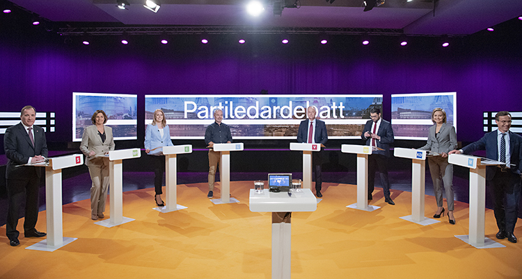 Partiledarna i tv.