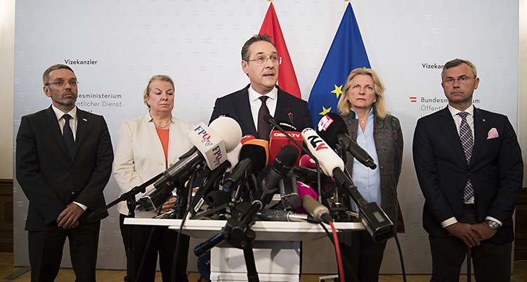 Österriket vice statsminister Heinz-Christian Strache.