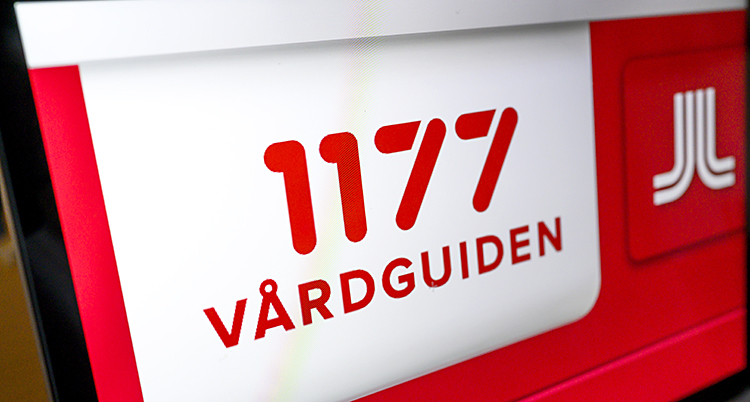 En skylt med telefonnumret 1177 på.