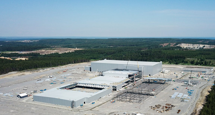 Det ska bli en stor fabrik för batterier i Skellefteå. Foto: Northvold