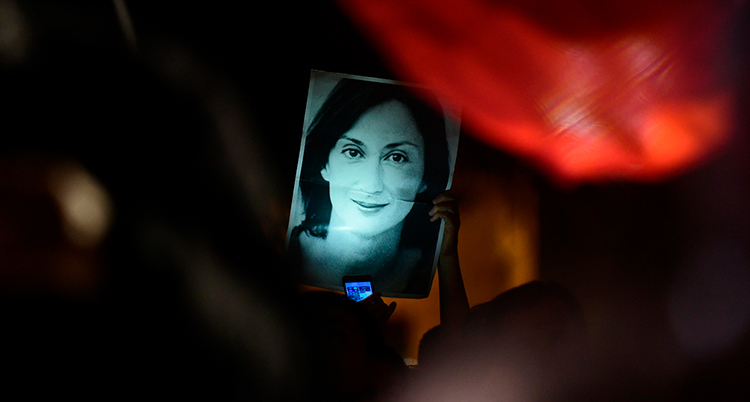 En bild på Daphne Caruana Galizia.