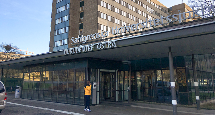 sahlgrenska sjukhusets entré.