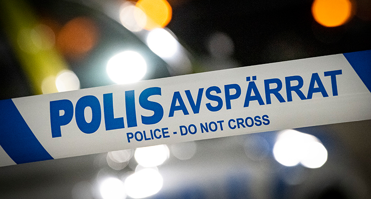 Bild på polisavspärrning.