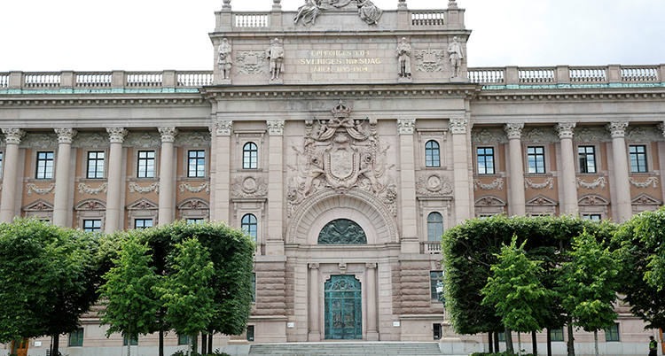 Riksdagshuset från utsidan.