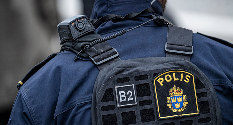 En polis rygg.