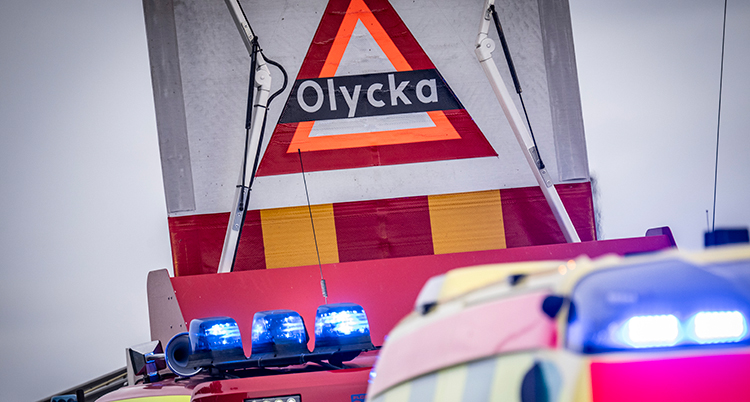 En bild på en skylt där det står olycka.